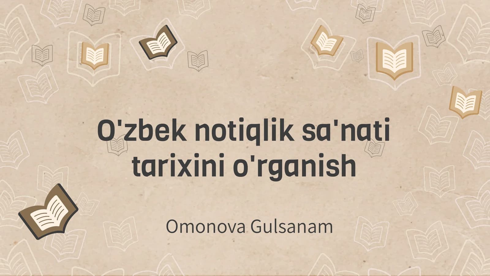 O'zbek notiqlik sa'nati tarixini o'rganish
