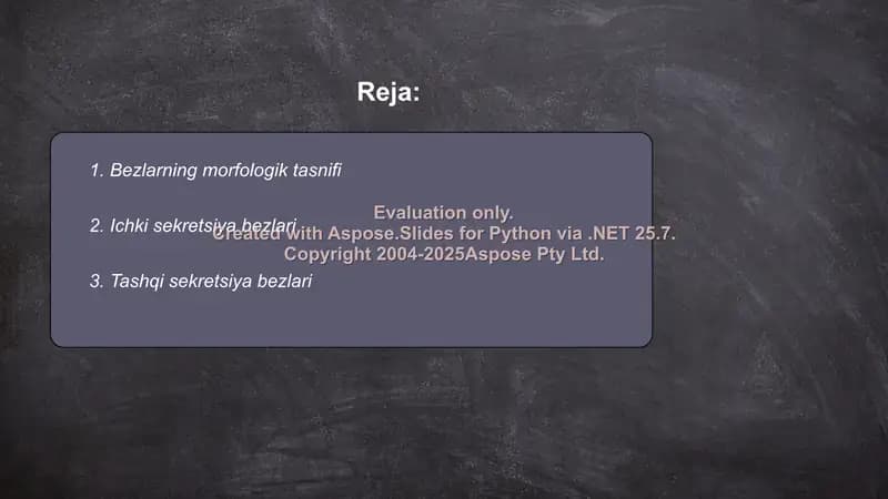 Gistalogiya fani bezlar
