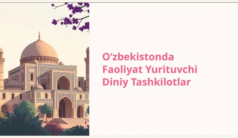 O'zbekistonda faoliyat yurituvchi diniy tashkilotlar