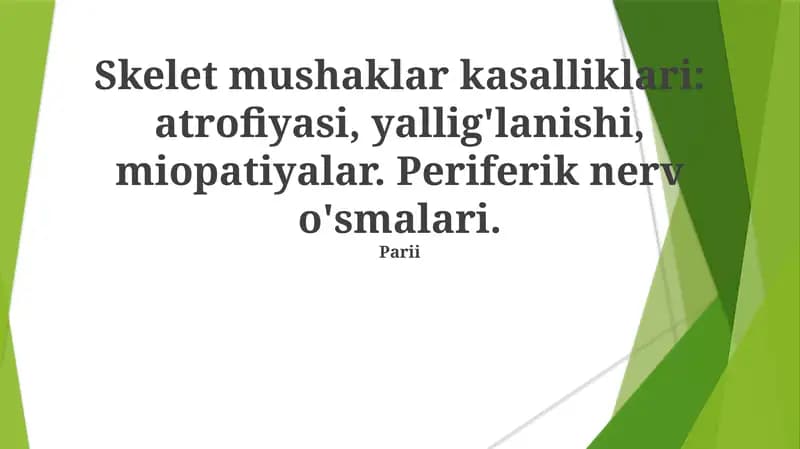 Skelet mushaklar kasalliklari