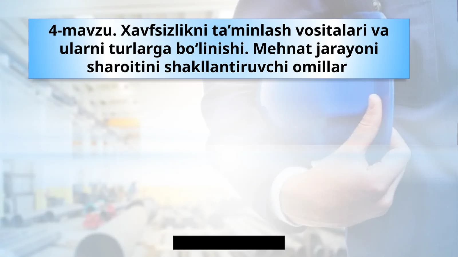 Xavfsizlikni ta'minlash vositalari va ularning turlarga bo'linishi