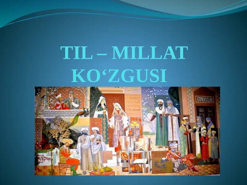Til – Millat Ko‘zgusi