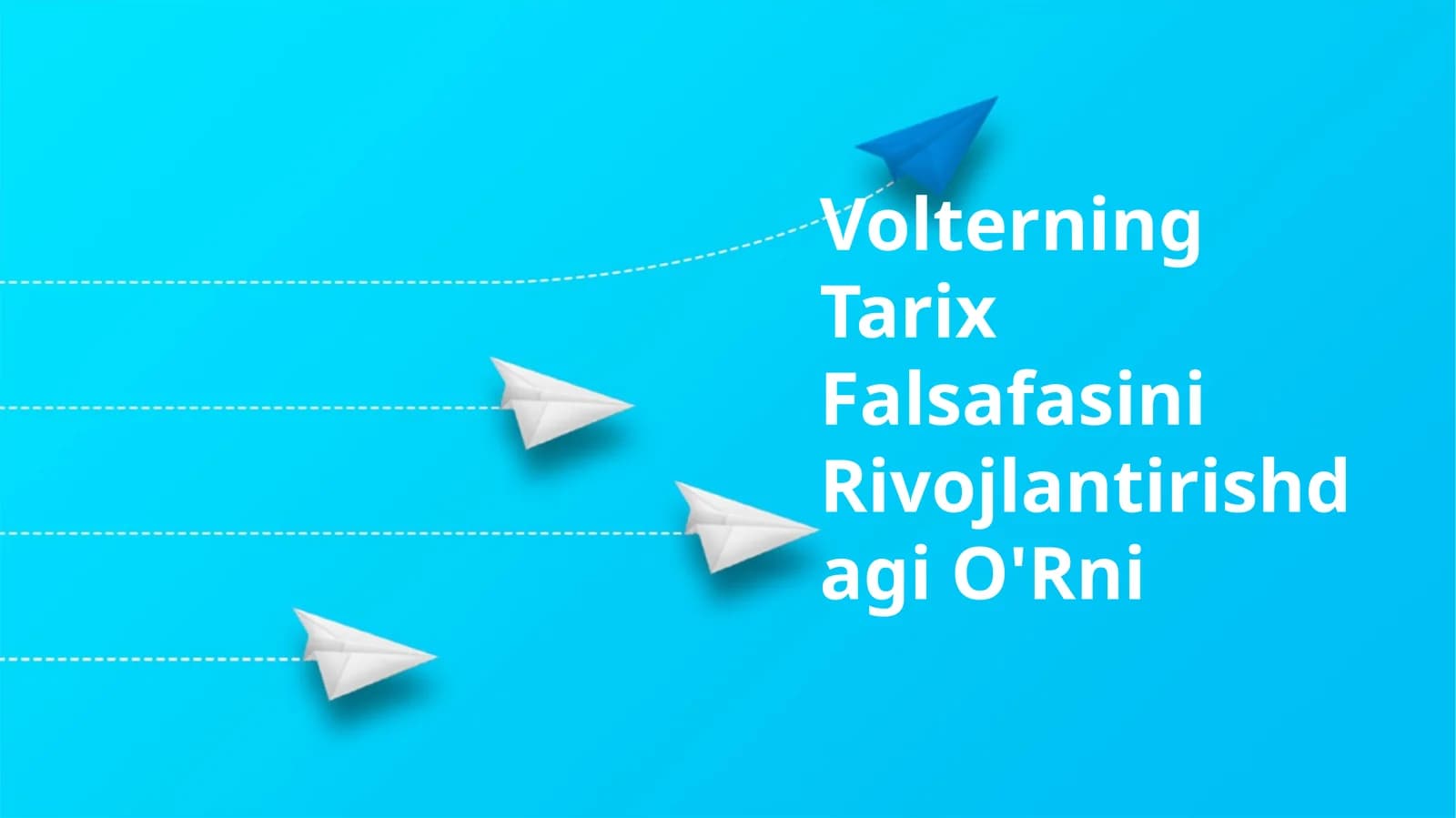Volterning Tarix Falsafasini Rivojlantirishdagi O'Rni