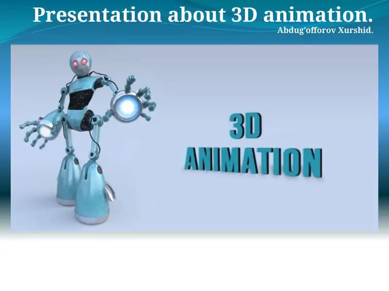 3D Animatsiya tarixi