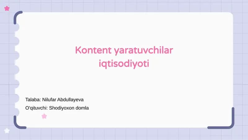 Kontent yaratuvchilar iqtisodiyoti