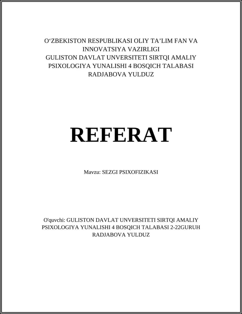 SEZGI PSIXOFIZIKASI
