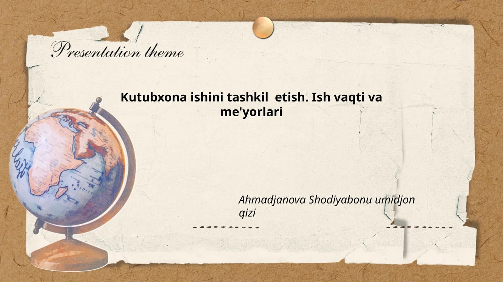 Kutubxona xodimlarining ish vaqti