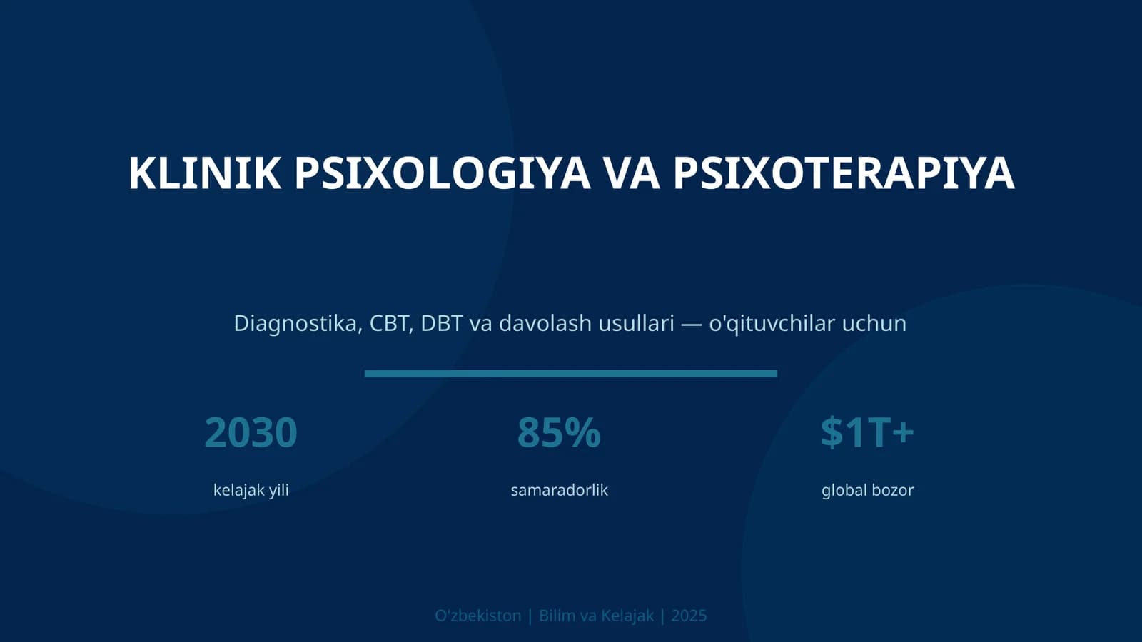 KLINIK PSIXOLOGIYA VA PSIXOTERAPIYA