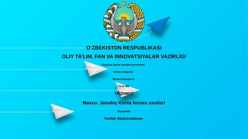 Janubiy Korea biznes usullari