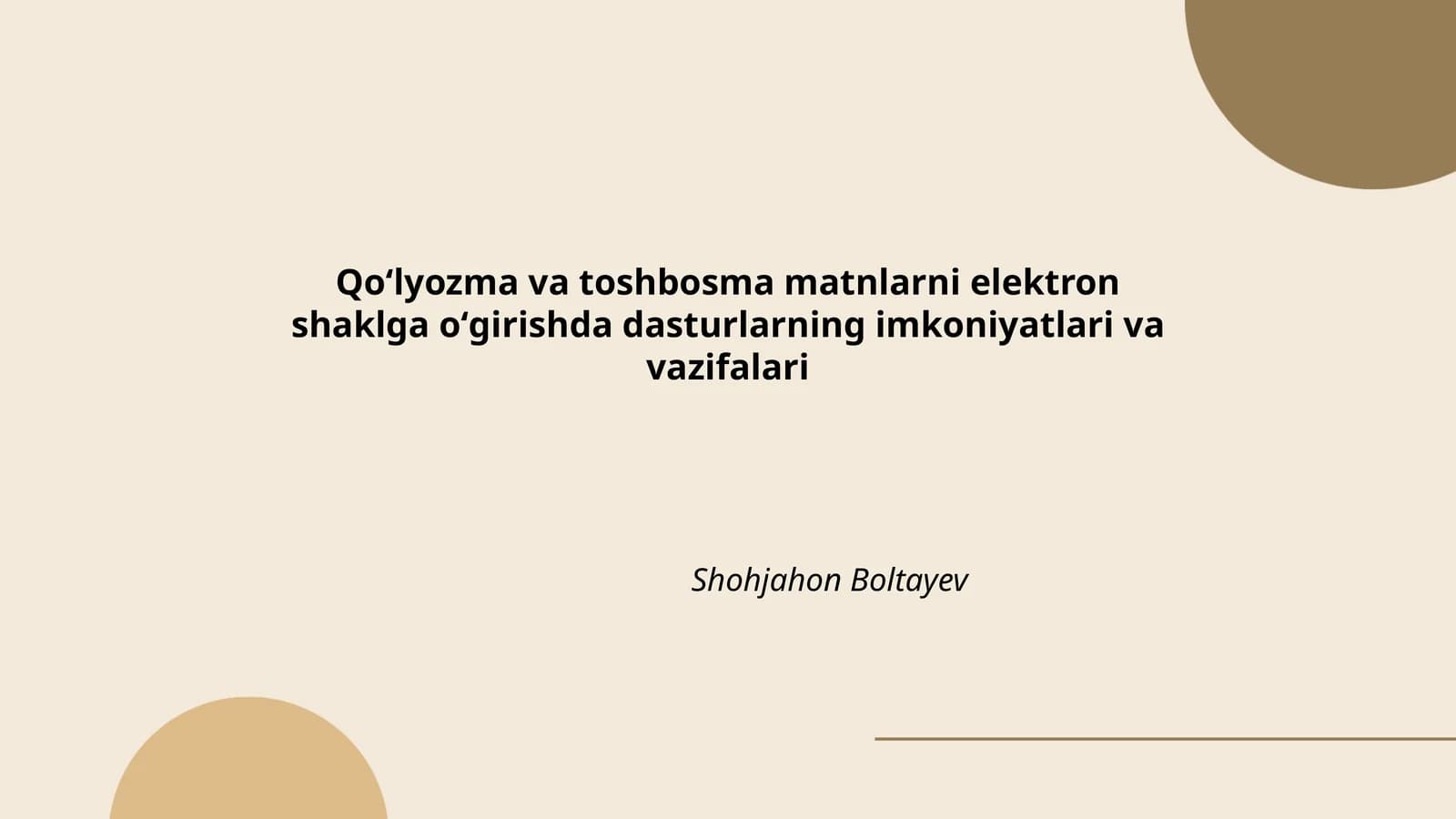 Qoʻlyozma va toshbosma matnlarni elektron shaklga oʻgirishda dasturlarning imkoniyatlari va vazifalari