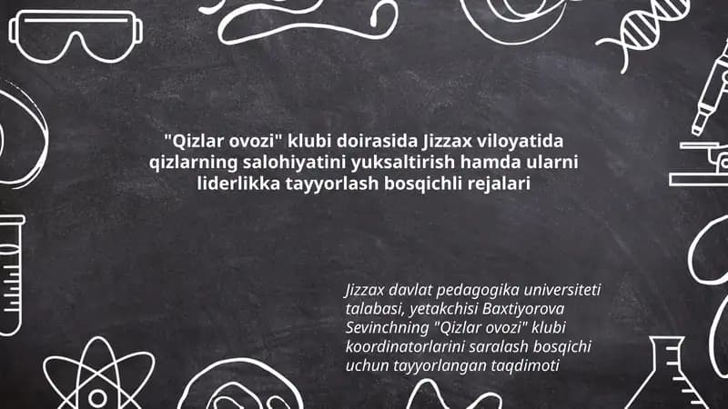 "Qizlar ovozi" klubi koordinatorlarini saralash bosqichi
