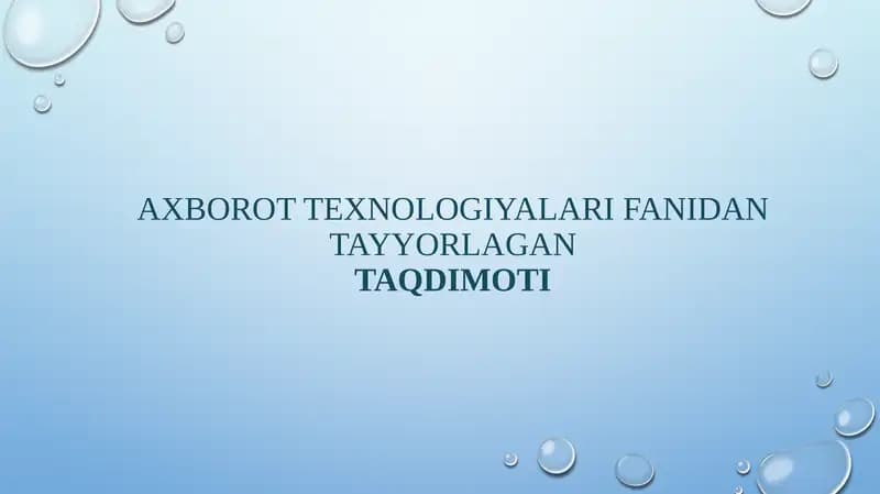 Axborotni ruxsatsiz kirishdan himoya qilish