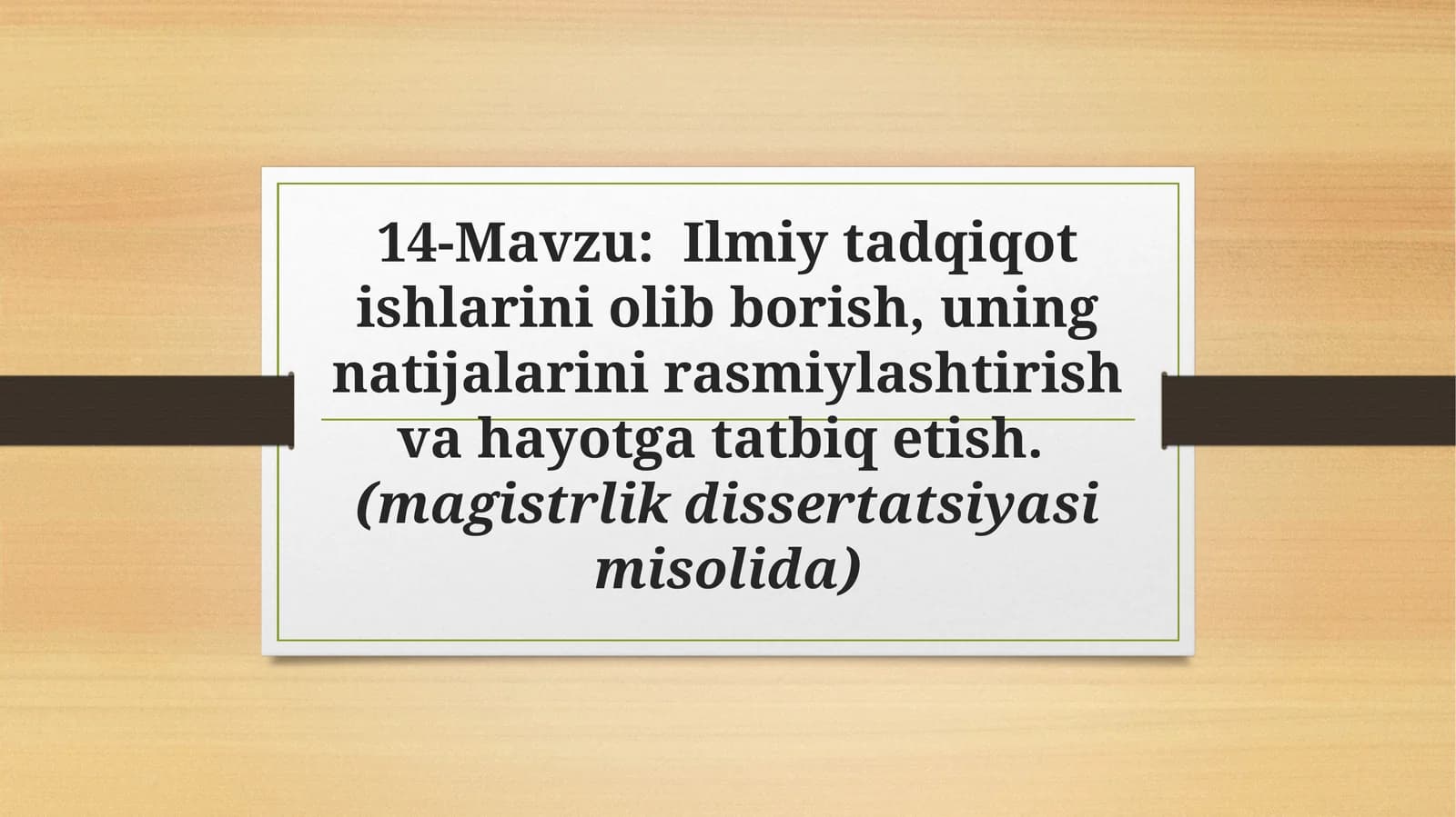 Mavluz:Ilmiytadqiqotishlarini olib bоrish,uningnatijalarinirasmiylashtirishvahayotgаtаtbiqetish