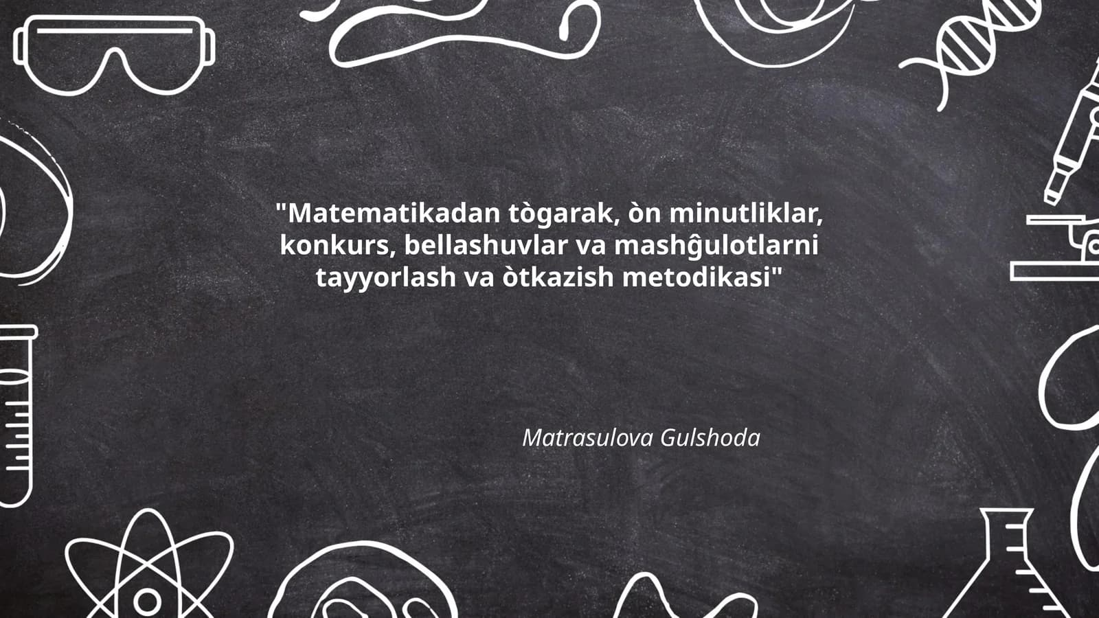 Matematikadan tògarak mashĝulotlarini rejalashtirish