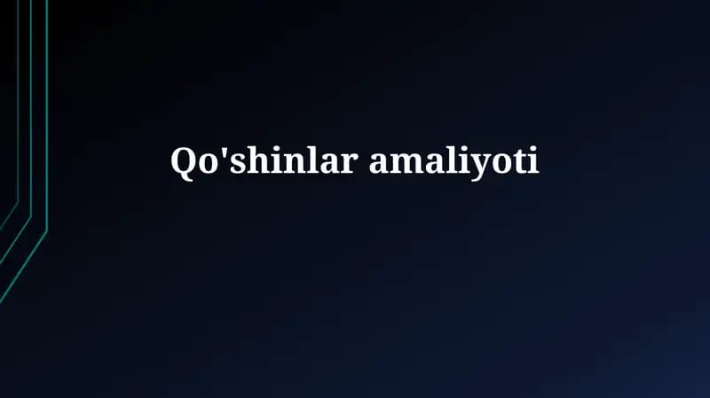 Harbiy operatsiyalarning asosiy elementlari