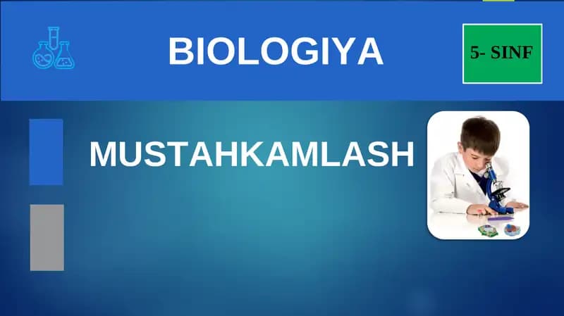 BIOLOGIYA QANDAY BO‘LIMLARGA BO‘LINADI?