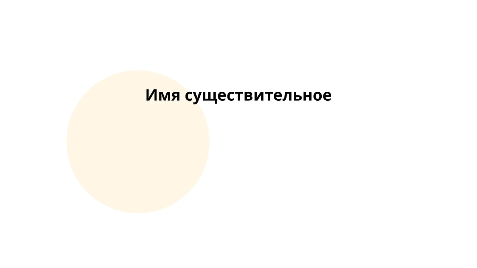 Имя существительное
