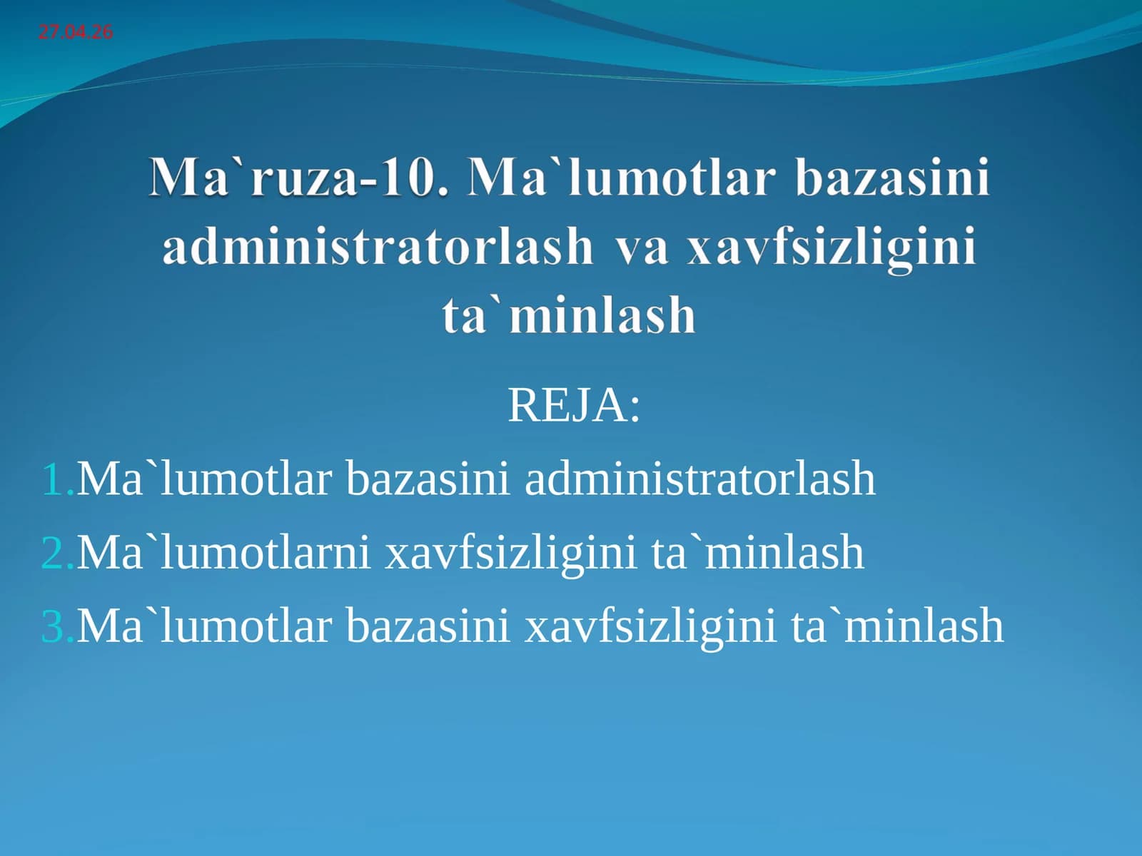 Ma'lumotlar bazasi administratori