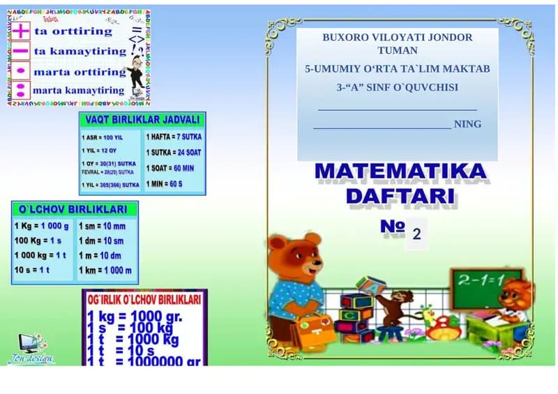 matematika daftar yuzi