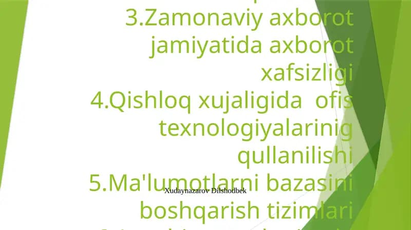 Qishloq xo'jaligida amaliy dasturiy vositalarning roli va afzalliklari