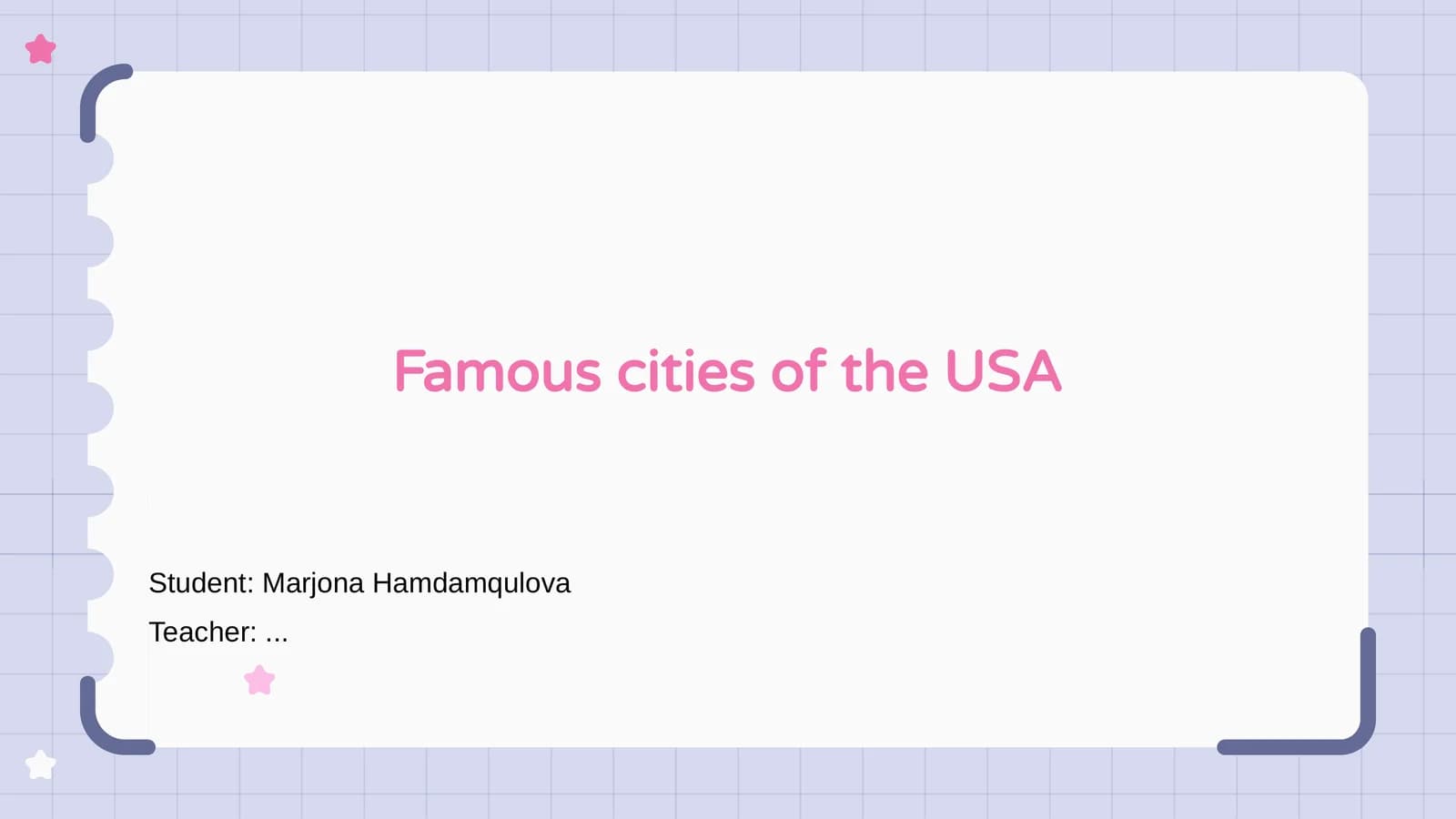 Famous cities of the USA