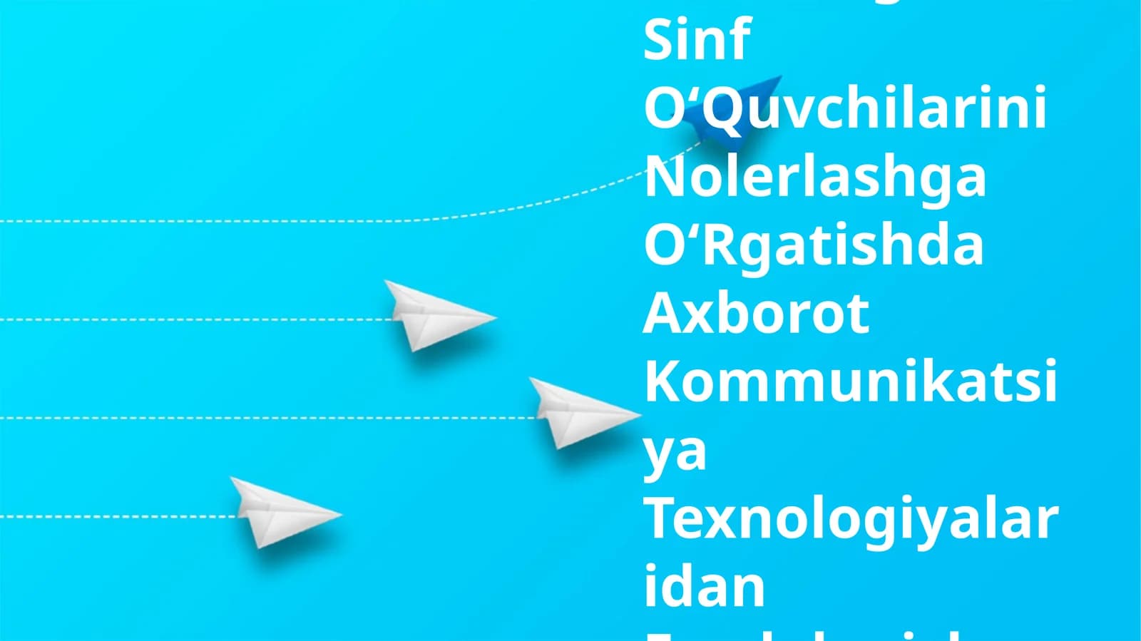 BoshlangʻIch Sinf OʻQuvchilarini Nolerlashga OʻRgatishda Axborot Kommunikatsiya Texnologiyalaridan Foydalanish
