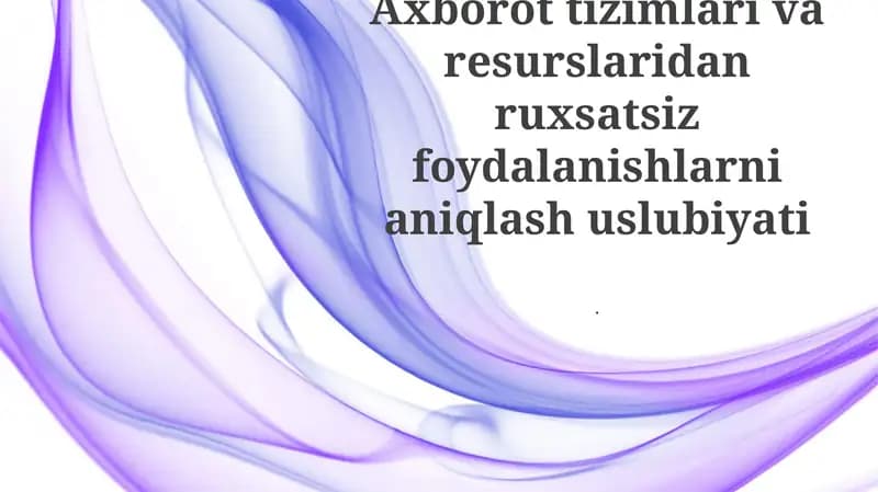 Xavfsizlik bo'yicha o'quv mashg'ulotlari