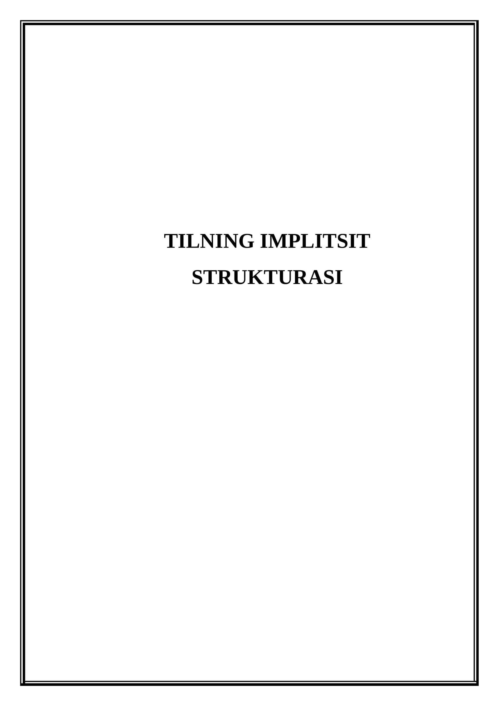 Tilning implitsit strukturasi