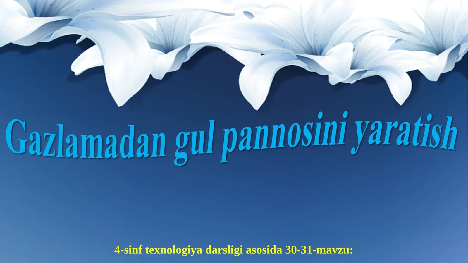 4-sinf texnologiya darsligi asosida 30-31-mavzu: Tikuvchilik