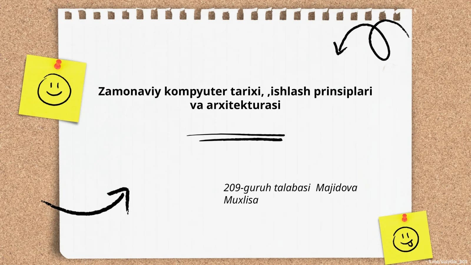 Zamonaviy kompyuter tarixi, ishlash prinsiplari va arxitekturasi