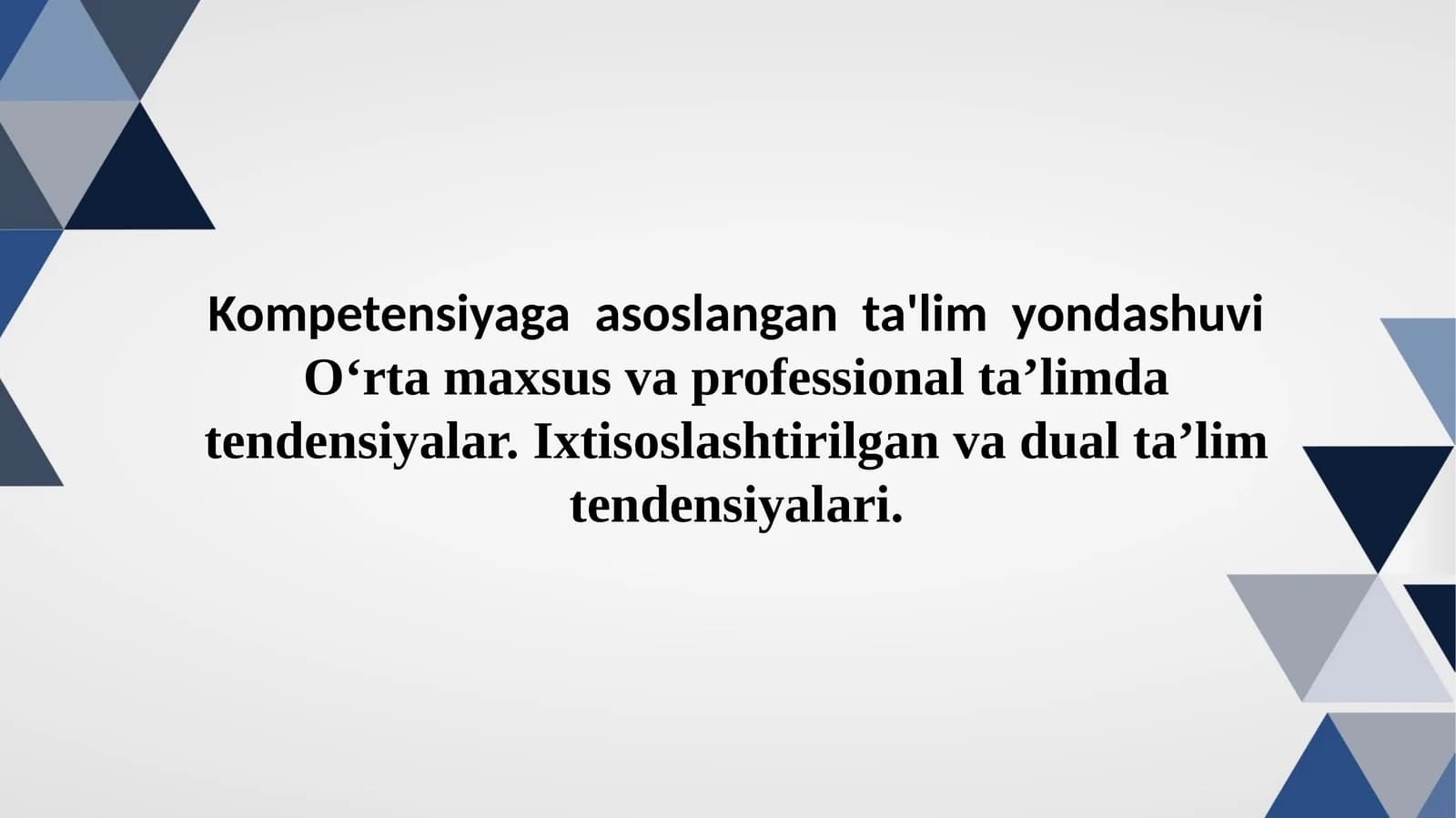Kompetensiyaga asoslangan ta'lim yo'ndashuvi
