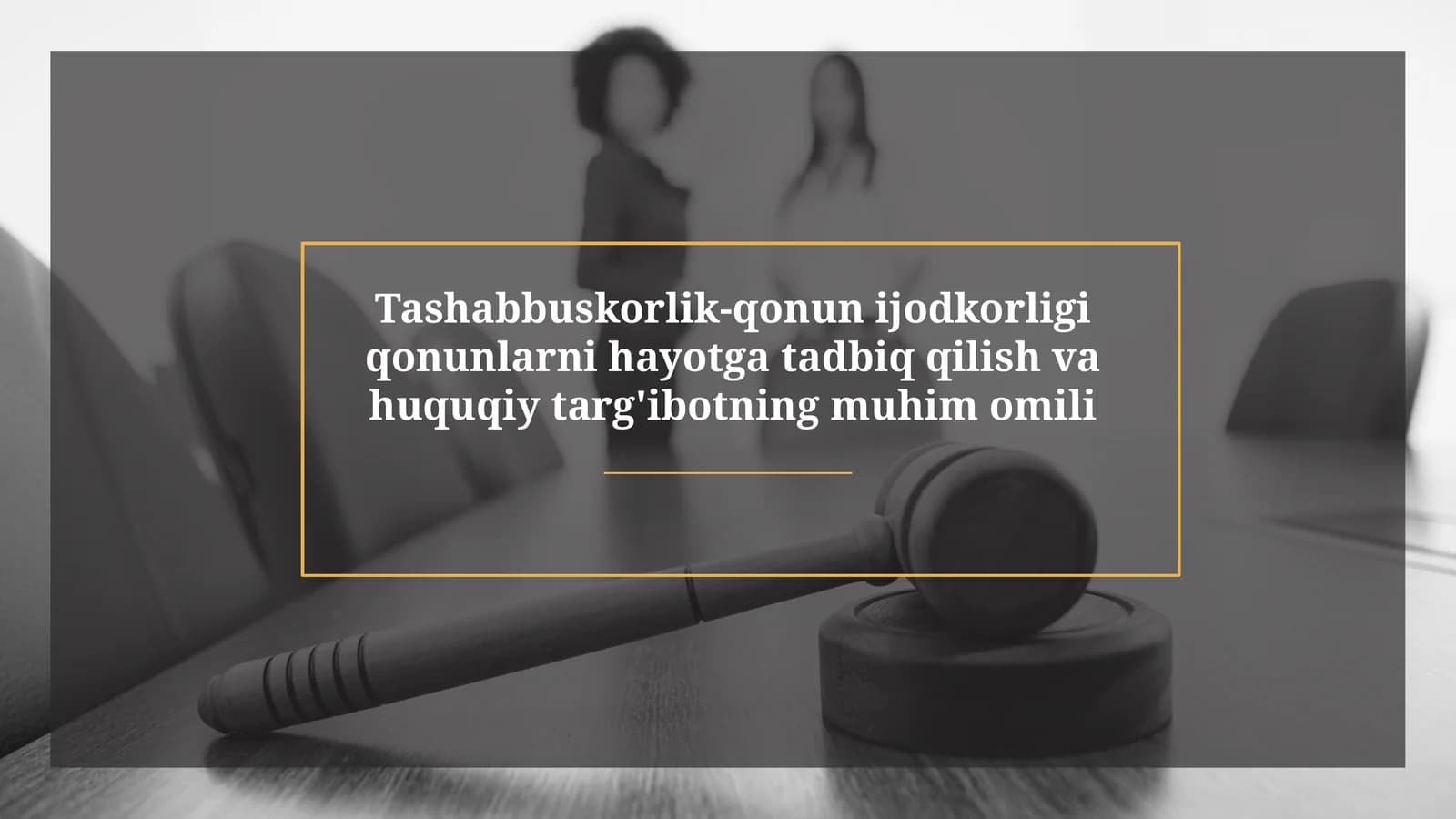 Qonunlarni hayotga tadbiq qilishda tashabbuskorlik