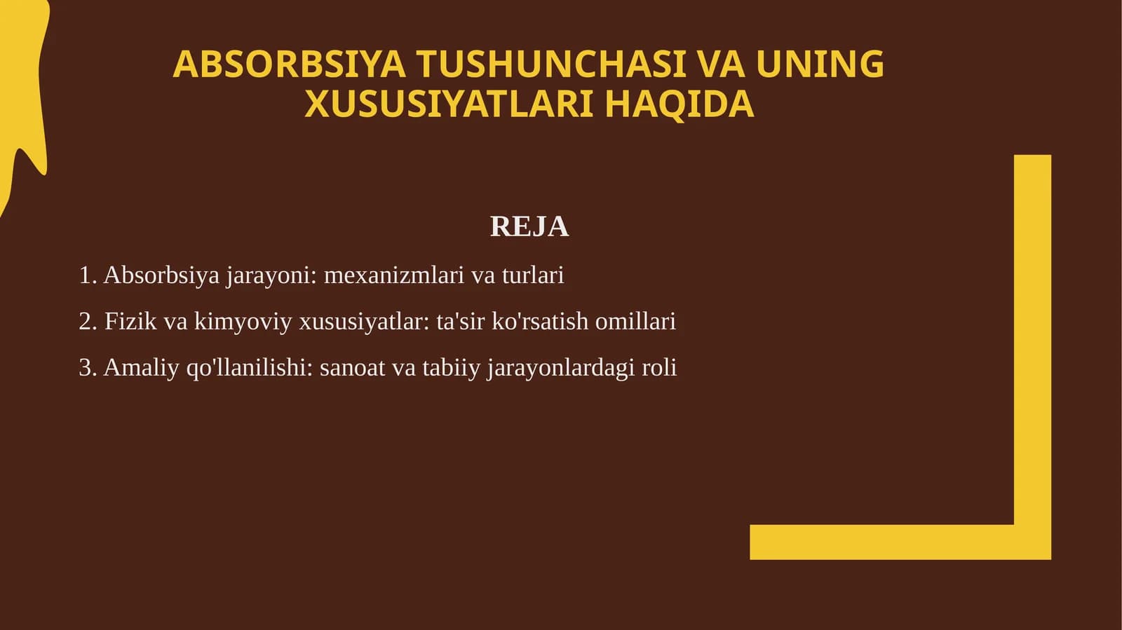Absorbsiya haqida