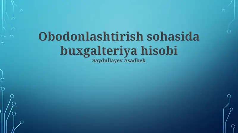 Buxgalteriya hisobi