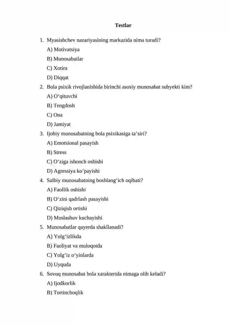 Testlar