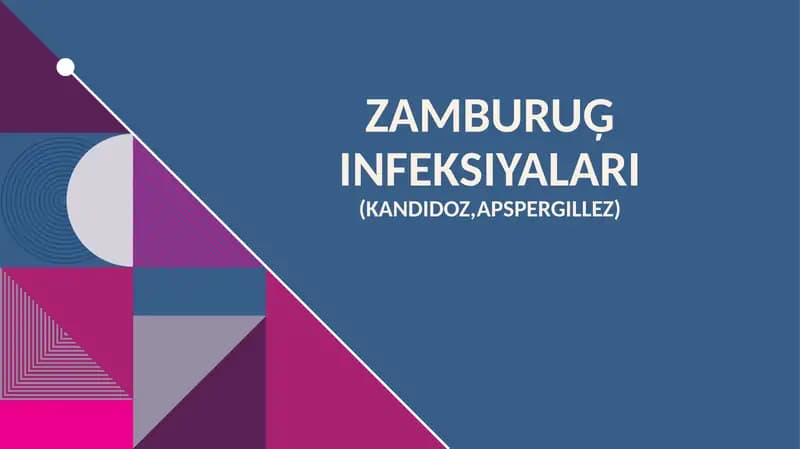 Zamburuģ infeksiyalari (kandidoz,apspergillez)