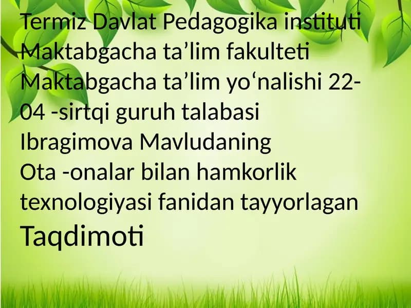 Hamkorlik tizimini takomillashtirish jarayonining samaradorligi