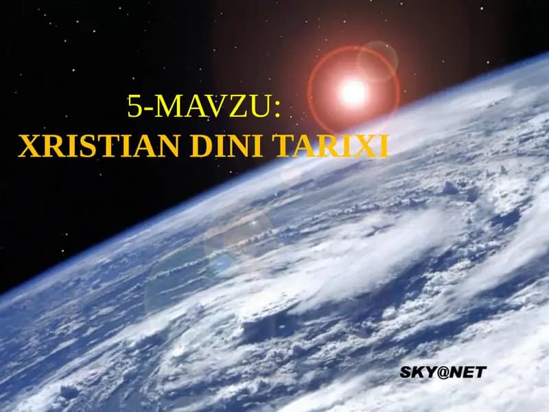 XRISTIAN DINI TARIXI