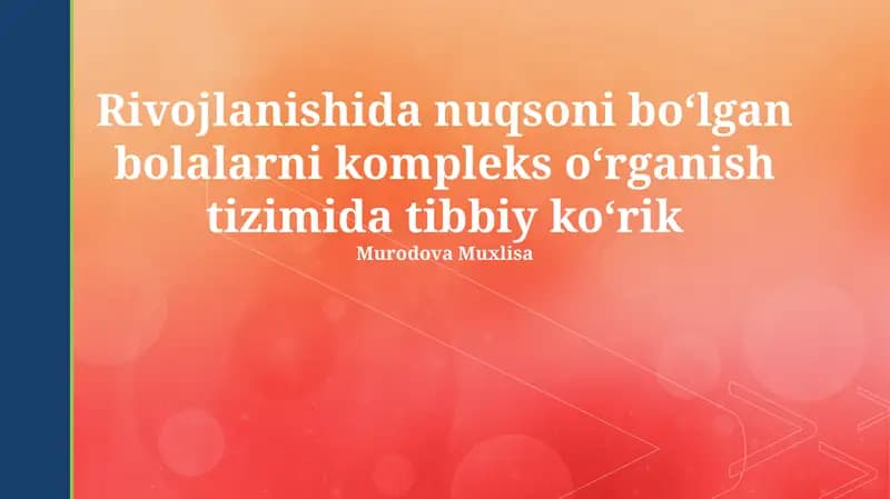 Kompleks tizimdagi tibbiy ko'rik