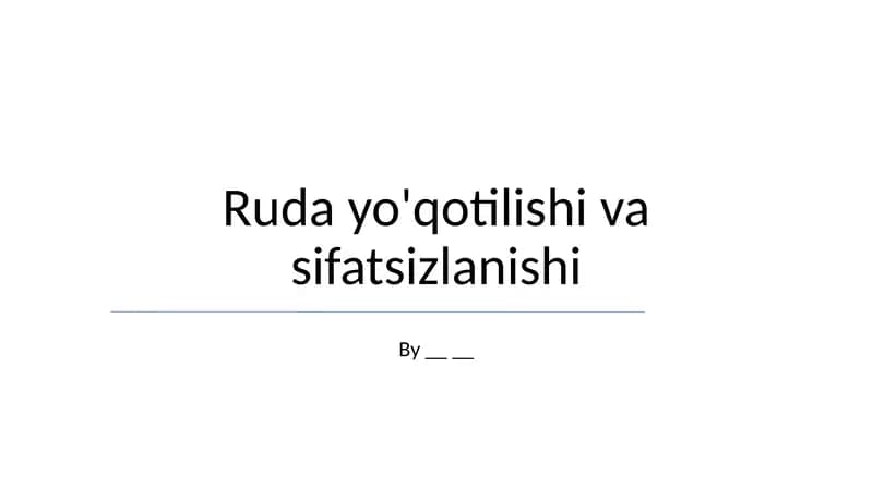 O'tloq yerlarning degradasiyasi sabablari