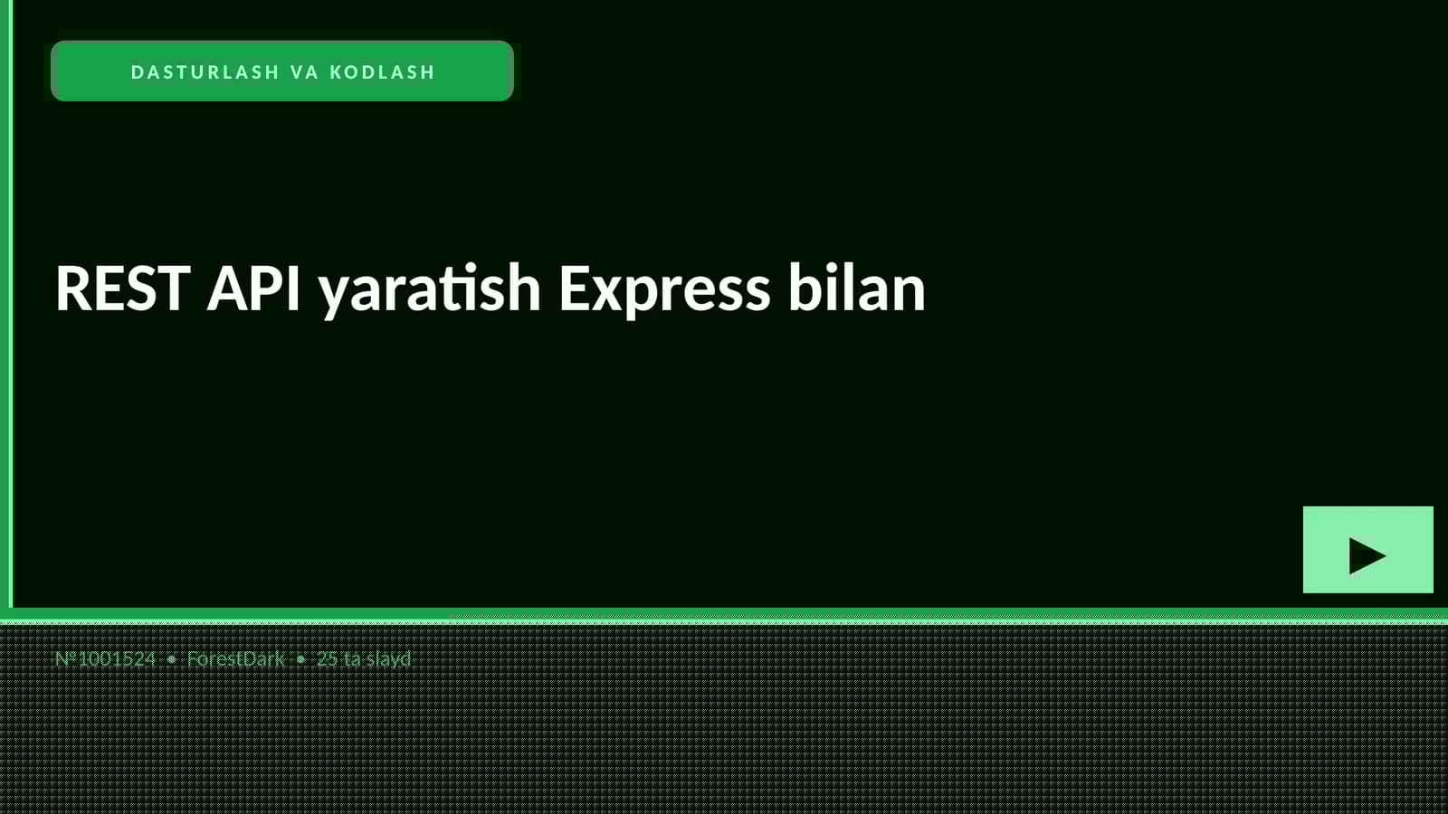 REST API yaratish Express bilan