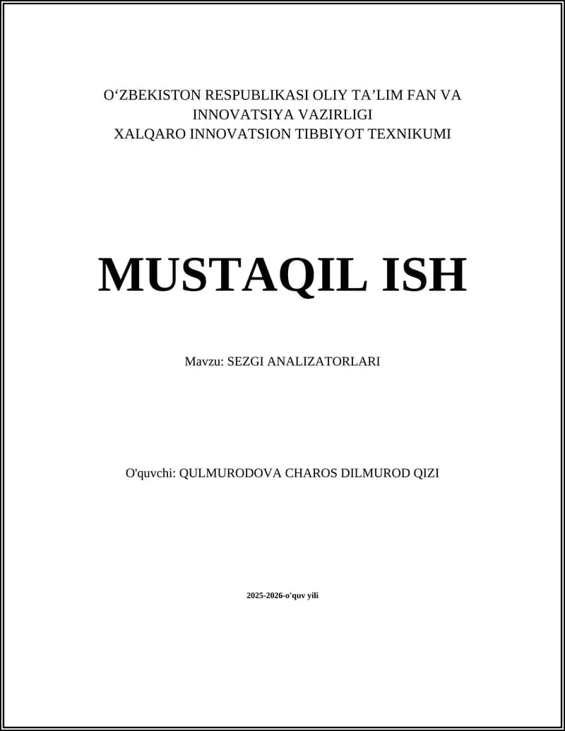 SEZGI ANALIZATORLARI