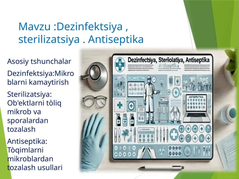Dezinfektsiya, sterilizatsiya, Antiseptika