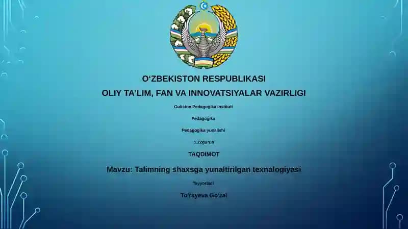 Talimning shaxsga yunaltirilgan texnalogiyasi