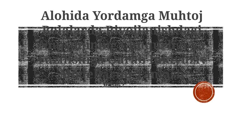 Rivojlanishdagi Nuqsonining Chuqurligi Va Tuzilishiga Qarab Inklyuziv Modellarini Tanlash