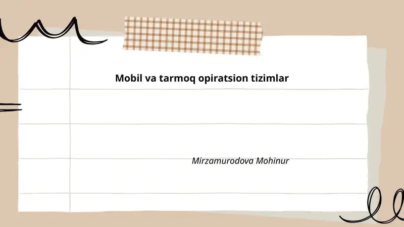 Mobil operatsion tizimlar tarixi