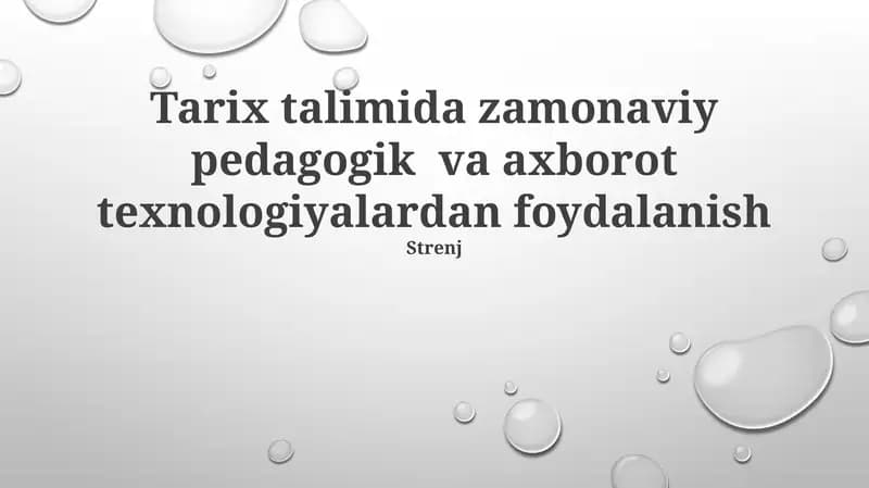 Zamonaviy pedagogik va axborot texnologiyalardan foydalanish