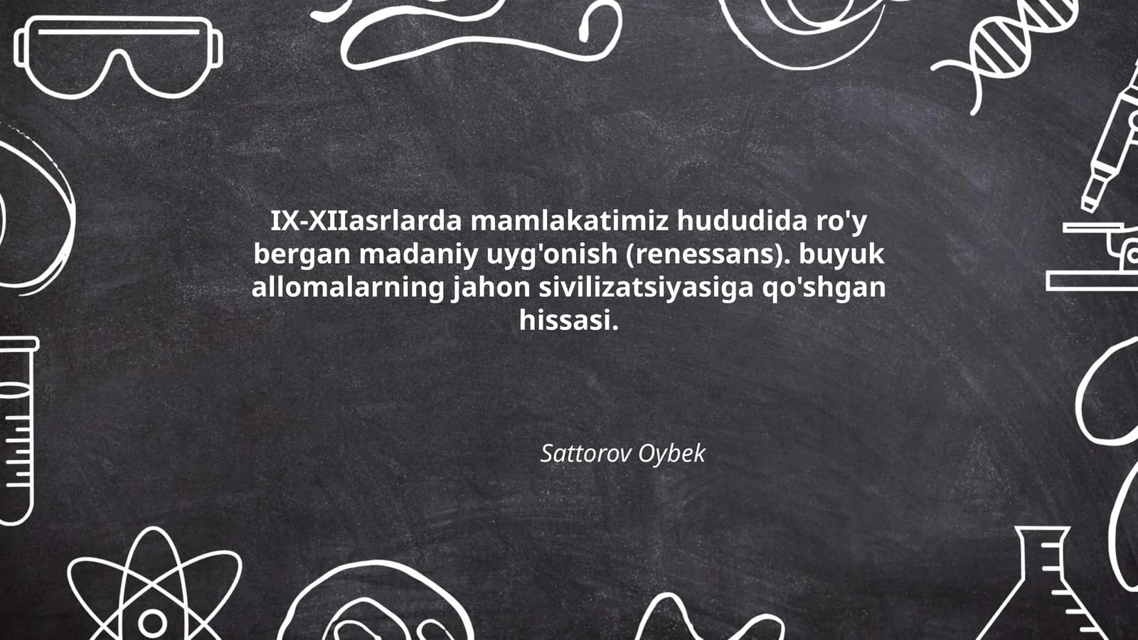 Mamlakatimiz hududida ro'y bergan madaniy uyg'onish (renessans)