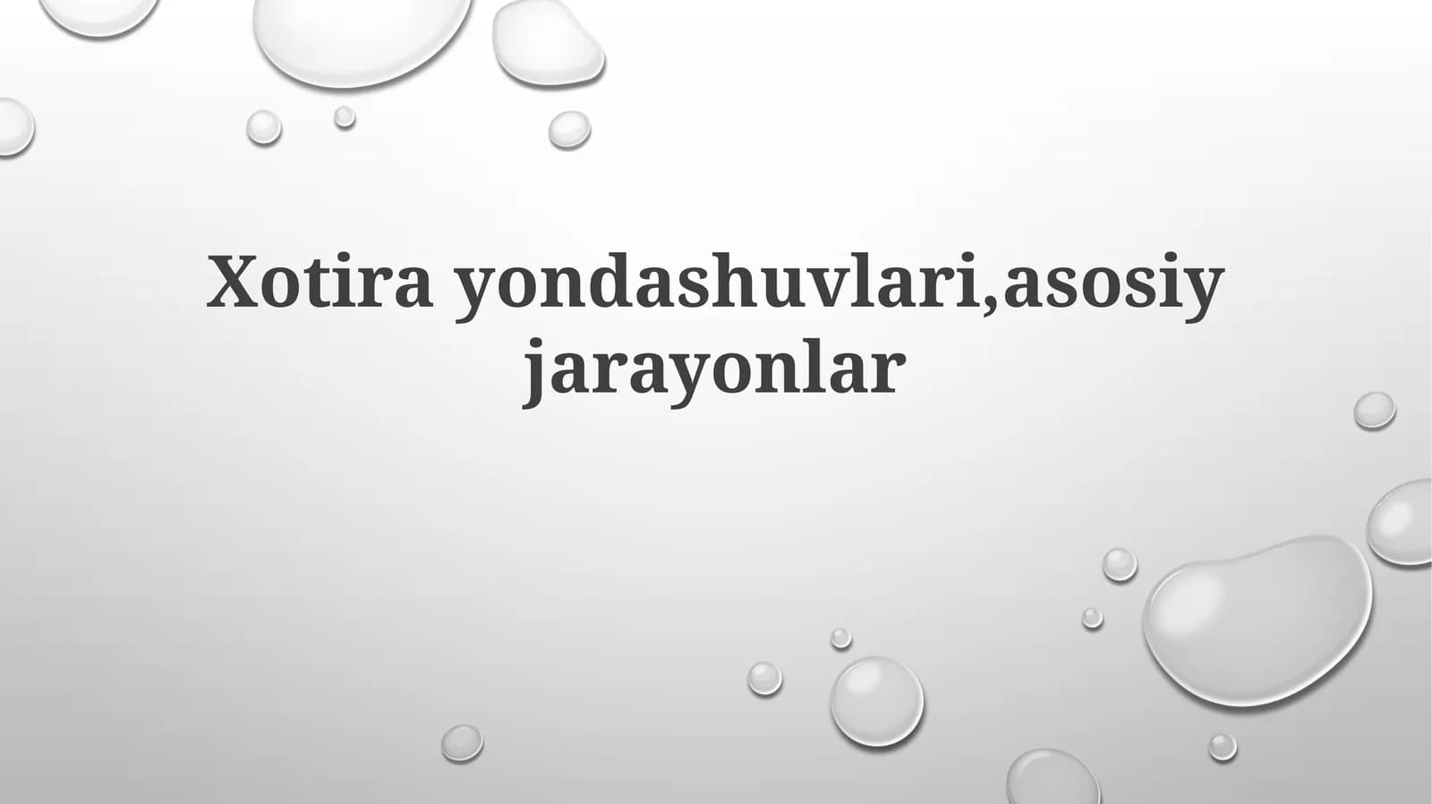 Asosiy Yondashuvlar