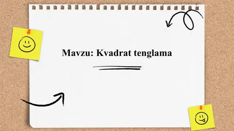 Kvadrat Tenglama